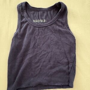 Katie J NYC Navy blue Tank Top